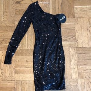 Black mini dress